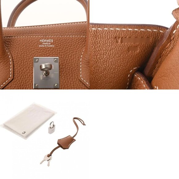 HERMES Birkin 30 Gold hand bag 800000131130000 - Picture 7 of 12